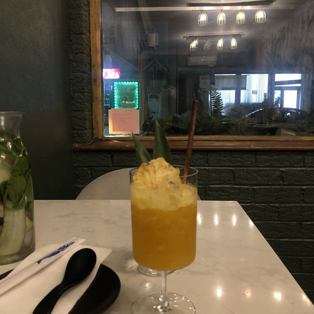 Ginger and Lemongrass - Turmeric Pineapple Whiskey Cocktail - Vietnamese Near Me - Whitestone, New York Ginger and Lemongrass - Turmeric Pineapple Whiskey Cocktail - Vietnamese Near Me - Whitestone, New York
