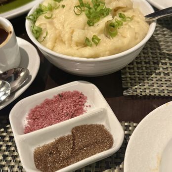 TENDER steakhouse + lounge - side of mashed potatoes & salts - Steakhouses Near Me - Las Vegas, Nevada TENDER steakhouse + lounge - side of mashed potatoes & salts - Steakhouses Near Me - Las Vegas, Nevada