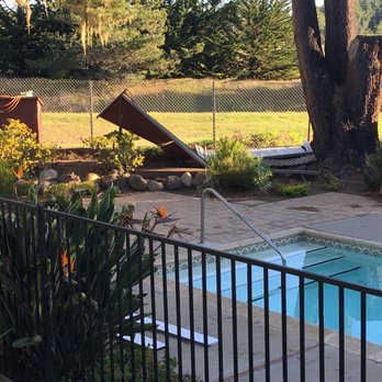 Oceanpoint Ranch - Pool view from our back patio. - Hotels Near Me - Cambria, California