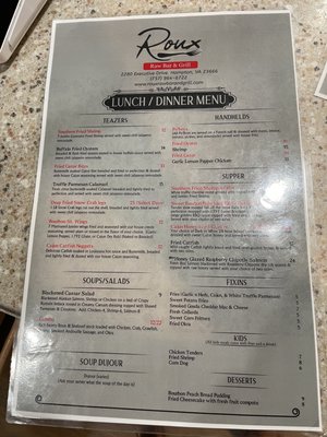Menu photo 3 Roux Raw Bar and Grill Hampton, VA Menu photo 3 Roux Raw Bar and Grill Hampton, VA