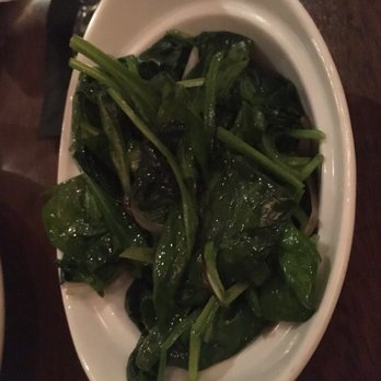 Saltus River Grill - Side order of spinach and shallots--a tad undercooked and obviously more greasy than necessary - Sushi Bars Near Me - Beaufort, South Carolina Saltus River Grill - Side order of spinach and shallots--a tad undercooked and obviously more greasy than necessary - Sushi Bars Near Me - Beaufort, South Carolina