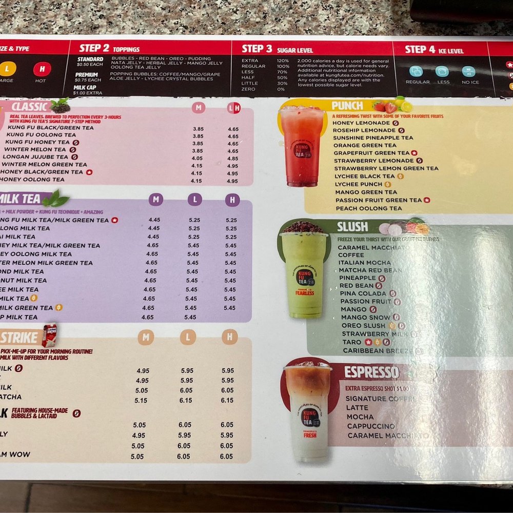 Kung Fu Tea - Kung Fu tea menu - Bubble Tea Near Me - Columbus, Ohio Kung Fu Tea - Kung Fu tea menu - Bubble Tea Near Me - Columbus, Ohio