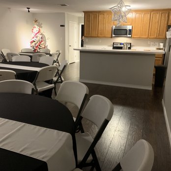 Horseshoe Bend Cellars Vineyard & Winery - Second floor upstairs seating area in prepration for the Holiday Season with kitchen prep area. - Wineries Near Me - Iowa Park, Texas