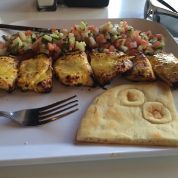 AZ Kabob House - Persian salad w chicken kabob.  Okay, but will stick with much bigger Greek salad from now on. - Persian/Iranian Near Me - Phoenix, Arizona