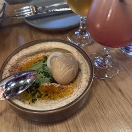 Hummus Tehina Add the Egg