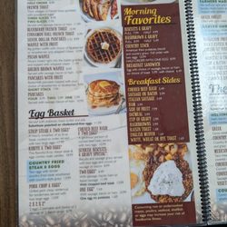 Cozy Corner Restaurant - Breakfast menu