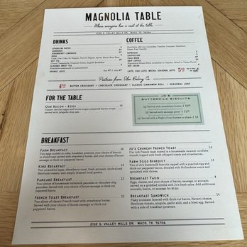 Magnolia Table - Breakfast & Brunch Near Me - Waco, Texas Magnolia Table - Breakfast & Brunch Near Me - Waco, Texas