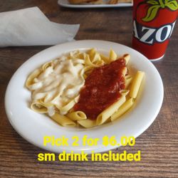 Fazoli's - 2023 Pick 2 Fettuccini Alfredo & Penne with Meat sauce YUM!