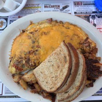 The Cracked Egg Cafe - Three little pigs omelette - Breakfast & Brunch Near Me - Galloway, New Jersey The Cracked Egg Cafe - Three little pigs omelette - Breakfast & Brunch Near Me - Galloway, New Jersey