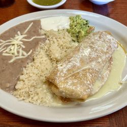 The chimichanga meal.