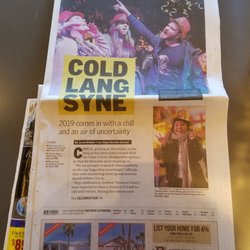 Las Vegas Review-Journal - Bringing on the New Year. The first Las Vegas Review-Journal of 2019.