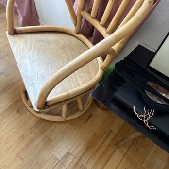 Wood Restoration - 1/2 Rattan chairs: repaired, refinished, sealed. - Refinishing Services Near Me Wood Restoration - 1/2 Rattan chairs: repaired, refinished, sealed. - Refinishing Services Near Me