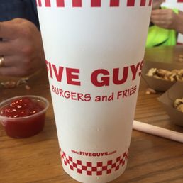 Enjoying a delish burger with my 3 guys
