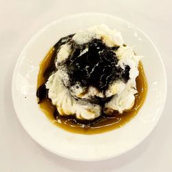 Brownie caramel bread pudding