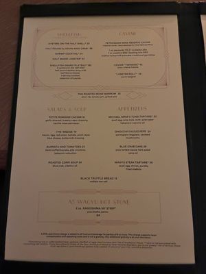 Menu photo 2 Bourbon Steak by Michael Mina Delray Beach, FL