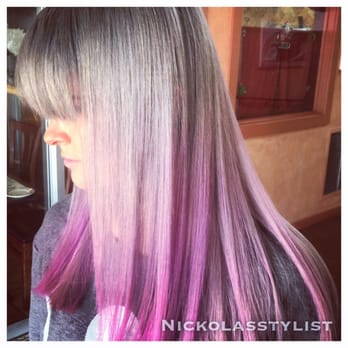 Stowaway Studio - Love my grey to pink ombré!!! The blend is beyond amazing. - Hair Salons Near Me - Aptos, California Stowaway Studio - Love my grey to pink ombré!!! The blend is beyond amazing. - Hair Salons Near Me - Aptos, California