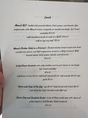 Menu photo 1 Mountain Mamas' Needful Things Georgetown, CO