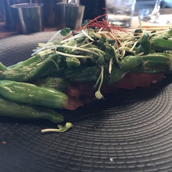 Stripsteak - Shishito peppers, watermelon, radish sprouts and saffron. What an awesome combination! - Steakhouses Near Me - Honolulu, Hawaii