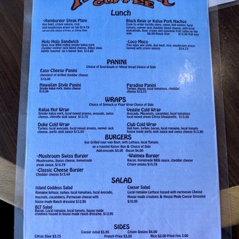 Menehune Coffee Company - lunch menu - Coffee & Tea Near Me - Captain Cook, Hawaii