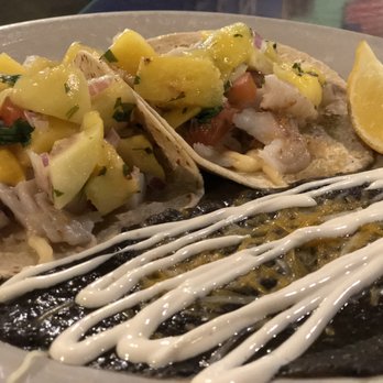 Toomey's - Fish Tacos with black beans (FYI. Beans are cold) - New American Near Me - Mammoth Lakes, California Toomey's - Fish Tacos with black beans (FYI. Beans are cold) - New American Near Me - Mammoth Lakes, California