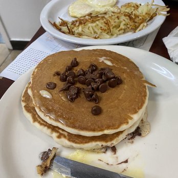 Tina Marie's - Chocolate chip pancakes - American Near Me - Bakersfield, California Tina Marie's - Chocolate chip pancakes - American Near Me - Bakersfield, California