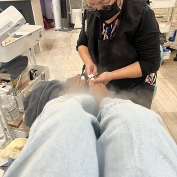JoJo Nails - Hot Steam for my legs during pedi, my skin is so smooth and feels well taken care of! - Nail Salons Near Me - Chino, California