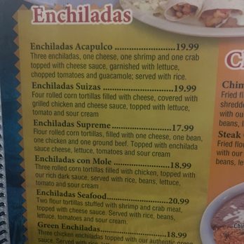 El Patron Authentic Mexican Cuisine - Enchilada Menu - Mexican Near Me - Des Moines, Iowa