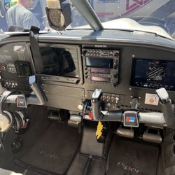 Venture West Aviation - Interior of his Piper plane which has been highly upgraded
