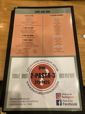Menu photo 7 Pastabilities Greensboro, NC