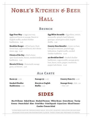 Menu photo 6 Noble's Kitchen & Beer Hall Nashville, TN Menu photo 6 Noble's Kitchen & Beer Hall Nashville, TN