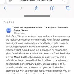 WING XSCAPE - The insult to my injury! False allegations!! I DID NOT GET A REFUND!! I PAID FOR MY FOOD!! THE ALLEGATION WERE APPALLING AND DISGUSTING!!