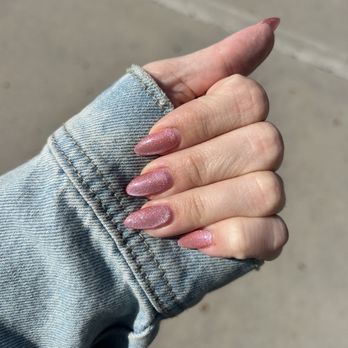 Glamicure - Pink cats eye gel x extension - Nail Salons Near Me - Los Angeles, California Glamicure - Pink cats eye gel x extension - Nail Salons Near Me - Los Angeles, California