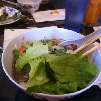 Houa Khong Restaurant - Combination noodle as it looked after I tore up some of the fresh lettuce and piled on top - Thai Near Me - Merced, California Houa Khong Restaurant - Combination noodle as it looked after I tore up some of the fresh lettuce and piled on top - Thai Near Me - Merced, California