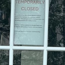 PSA - Closed until further notice