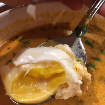 Inka Mama's - Egg yolk in the Chupe De Camerones was cooked perfectly !!! - Peruvian Near Me - Foothill Ranch, California Inka Mama's - Egg yolk in the Chupe De Camerones was cooked perfectly !!! - Peruvian Near Me - Foothill Ranch, California