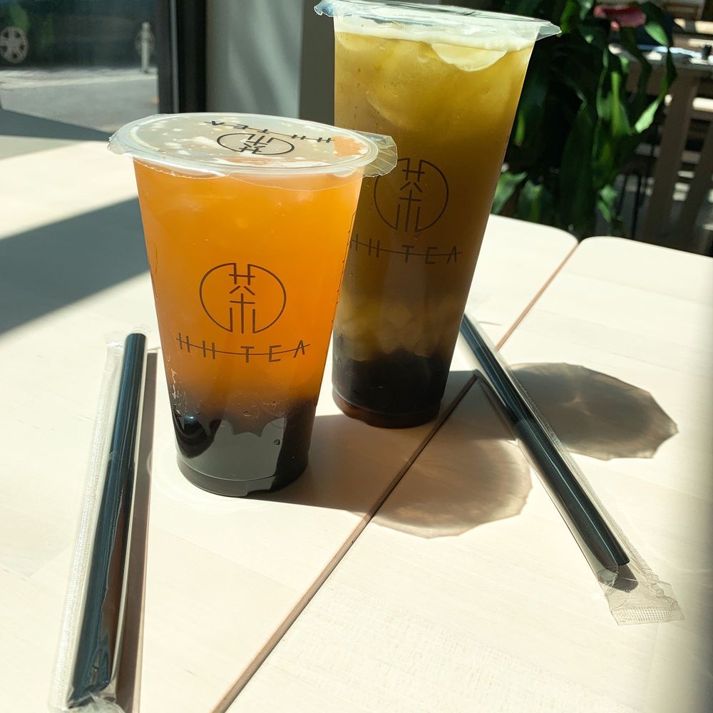 HH Tea - White peach fruit tea and honeydew fruit tea - Bubble Tea Near Me - Baltimore, Maryland