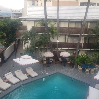 White Sands Hotel - Patio view from room, floor 3. - Hotels Near Me - Honolulu, Hawaii