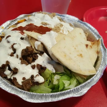 The Halal Guys - Small size combo platter. - Halal Near Me - Costa Mesa, California The Halal Guys - Small size combo platter. - Halal Near Me - Costa Mesa, California