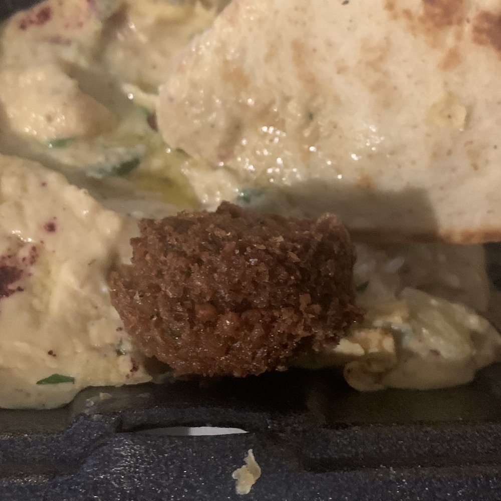 Pella Cafe - Sampler platter falafel (also comes with grape leaves) - Mediterranean Near Me - Jonesboro, Arkansas