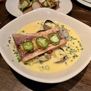 Ox - Fresh Clam Chowder with Smoked Bone Marrow ($20) - Argentine Near Me - Portland, Oregon