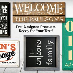 Sawdust City, LLC - Name drop options to add that special personalized touch! Or Customize your entire sign.
