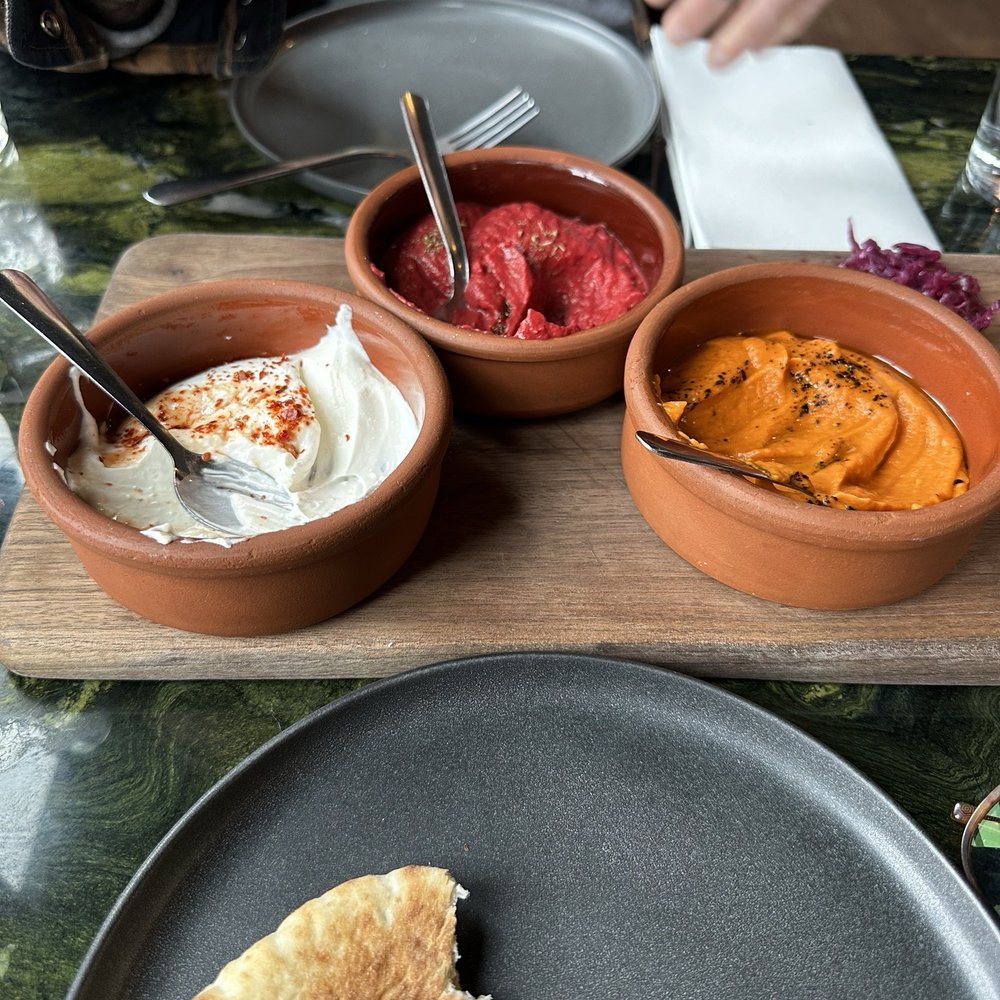 Tabla Catskills - Trip of dips! Warm pita - Tapas/Small Plates Near Me - Tannersville, New York Tabla Catskills - Trip of dips! Warm pita - Tapas/Small Plates Near Me - Tannersville, New York