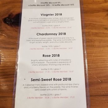 Jefferson Vineyards - The tasting menu. 12 dollars to sample all this. It equals out to a 12 dollar glass of wine. - Wineries Near Me - Charlottesville, Virginia Jefferson Vineyards - The tasting menu. 12 dollars to sample all this. It equals out to a 12 dollar glass of wine. - Wineries Near Me - Charlottesville, Virginia
