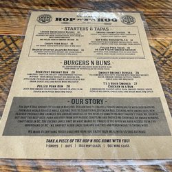 Hop "N" Hog - Half the menu...didn't snap a pic of the other side