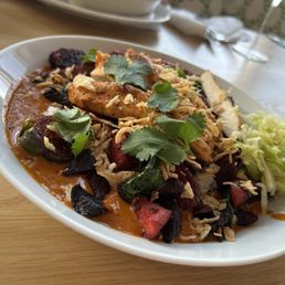 Sweet potato Panang Curry with added Chicken
