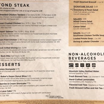 LongHorn Steakhouse - Longhorn Steakhouse Menu 3 - Steakhouses Near Me - Sunset Valley, Texas LongHorn Steakhouse - Longhorn Steakhouse Menu 3 - Steakhouses Near Me - Sunset Valley, Texas