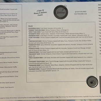Yakitori Jinbei - Sushi Menu as of 5/11/21 - Sushi Bars Near Me - Smyrna, Georgia Yakitori Jinbei - Sushi Menu as of 5/11/21 - Sushi Bars Near Me - Smyrna, Georgia