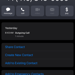 Affinity Cab Association - Proof I called the right number for taxi pickup