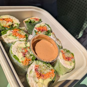 Jan's Health Bar - Close up spring rolls - Juice Bars & Smoothies Near Me - Costa Mesa, California Jan's Health Bar - Close up spring rolls - Juice Bars & Smoothies Near Me - Costa Mesa, California