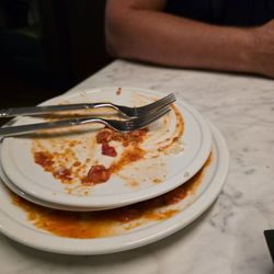 One13 Social - Dishes that had multiple staff pass by on a very small table right near the server station.